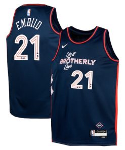 Joel Embiid Philadelphia 76ers Nike Youth  Swingman Replica Jersey - City Edition - Navy