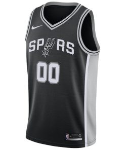 Alternative view of San Antonio Spurs Nike Swingman Custom Jersey Black - Icon Edition