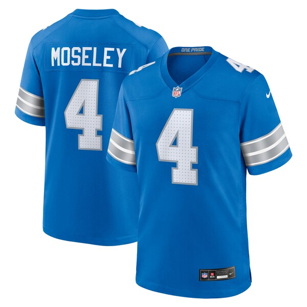 Emmanuel Moseley Detroit Lions Nike Team Game Jersey - Blue - Image 2