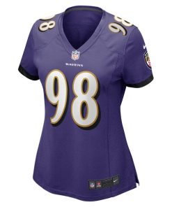 Alternative view of Travis Jones Baltimore Ravens Nike Women's Player Game Jersey - Purple