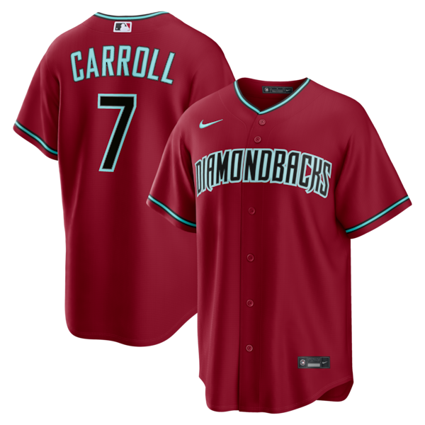 Corbin Carroll Arizona Diamondbacks Nike Alternate 2 Replica Jersey - Crimson/Black/Gray - Image 2