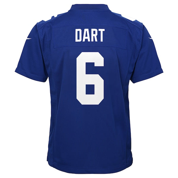 Jaxson Dart New York Giants Nike Youth Team Game Jersey - Royal - Image 4