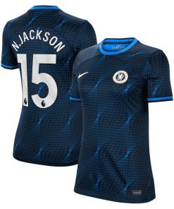 Alternative view of Nicolas Jackson Chelsea Nike Women's 2023/24 Home Stadium Replica Jersey - Blue/Navy