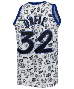 Alternative view of Shaquille O'Neal Orlando Magic 1994/95 Hardwood Classics Doodle Swingman Jersey - White