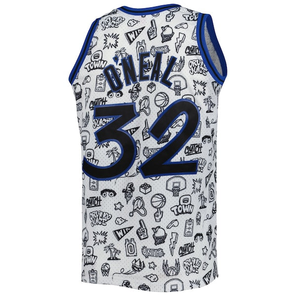 Shaquille O'Neal Orlando Magic 1994/95 Hardwood Classics Doodle Swingman Jersey - White - Image 2