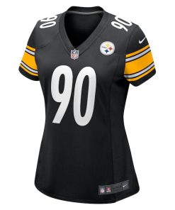 Alternative view of T.J. Watt Pittsburgh Steelers Nike Women's  Game Jersey -  Black