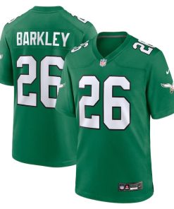Saquon Barkley Philadelphia Eagles Nike Alternate Game Jersey -  Kelly Green/Black/Green/White