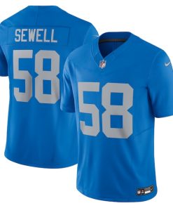 Alternative view of Penei Sewell Detroit Lions Nike Vapor F.U.S.E. Alternate Limited Jersey - Blue