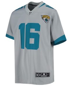 Alternative view of Trevor Lawrence Jacksonville Jaguars Nike Youth Inverted Team Game Jersey - Silver