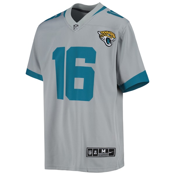 Trevor Lawrence Jacksonville Jaguars Nike Youth Inverted Team Game Jersey - Silver - Image 2