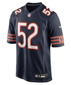 Alternative view of Drew Dalman Chicago Bears Nike Team Game Jersey -  Navy