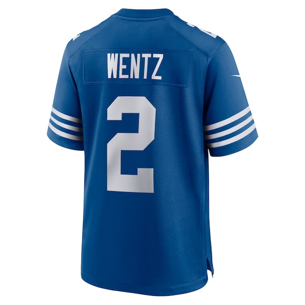 Men's Nike Carson Wentz Royal Indianapolis Colts Alternate Game Jersey/White - Image 4