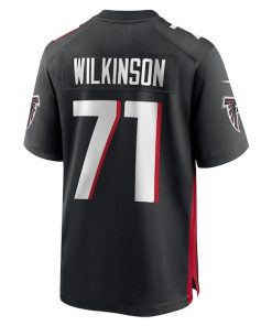Alternative view of Elijah Wilkinson Atlanta Falcons Nike Team Game Jersey -  Black