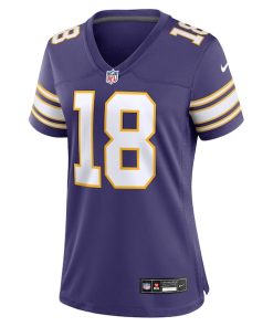 Alternative view of Justin Jefferson Minnesota Vikings Nike Women's Player Jersey - Purple