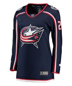 Alternative view of Isac Lundestrom Columbus Blue Jackets  Women's Home Breakaway Jersey - Navy