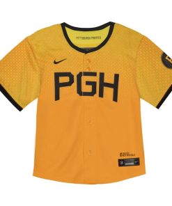 Alternative view of Pittsburgh Pirates Nike Toddler City Connect Limited Jersey - Yellow