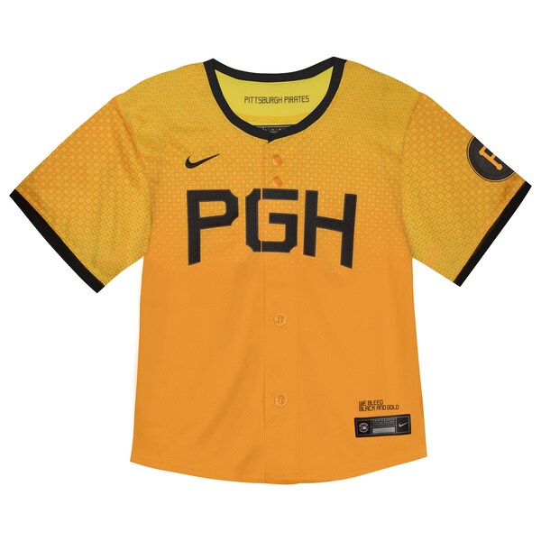 Pittsburgh Pirates Nike Toddler City Connect Limited Jersey - Yellow - Image 2