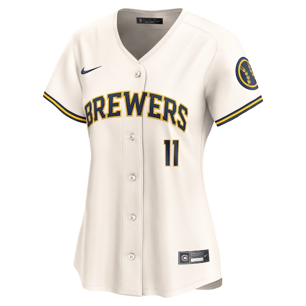 Jackson Chourio Milwaukee Brewers Nike Women's Home Limited Player Jersey - Cream - Image 2