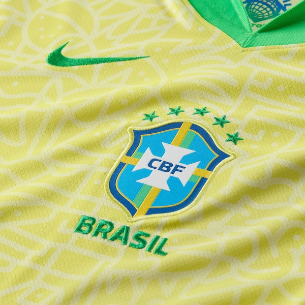 Brazil National Team Nike 2024 Home Stadium Replica Jersey?ยจC Yellow - Image 6