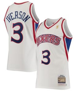 Allen Iverson Philadelphia 76ers 1996/97 Hardwood Classics Authentic Jersey - White