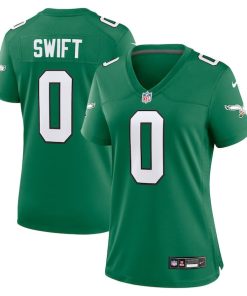 D'Andre Swift Philadelphia Eagles Nike Women's Alternate Game Jersey - Kelly Green