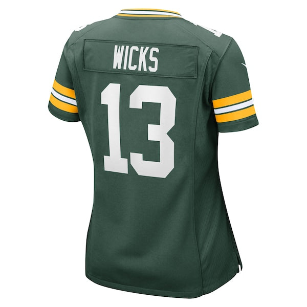 Dontayvion Wicks Green Bay Packers Nike Women's Game Jersey - Green - Image 3