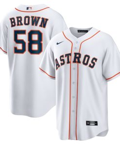 Hunter Brown Houston Astros Nike Home Replica Jersey - White
