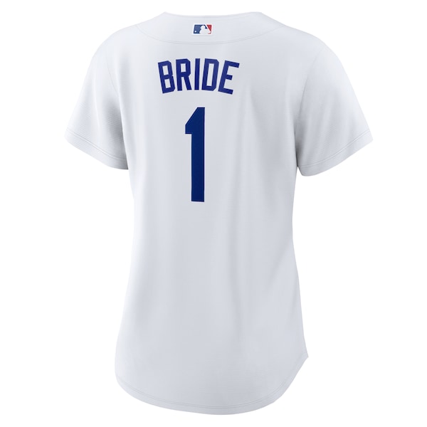 Los Angeles Dodgers Nike Women's #1 Bride Home Replica Jersey - White - Image 3