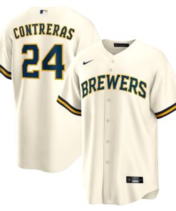 William Contreras Milwaukee Brewers Nike Home Replica Jersey - Cream