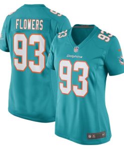 Trey Flowers Miami Dolphins Nike Women's Game Player Jersey - Aqua