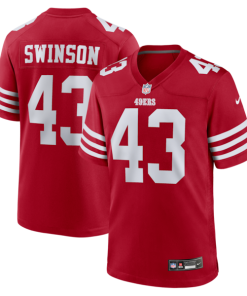 Messiah Swinson San Francisco 49ers Nike Team Game Jersey -  Scarlet