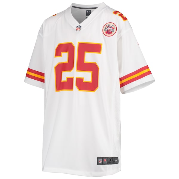 Clyde Edwards-Helaire Kansas City Chiefs Nike Youth Game Jersey - White/Red - Image 3