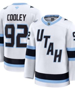Alternative view of Logan Cooley Utah Mammoth  Away Premium Player Jersey - White/Black