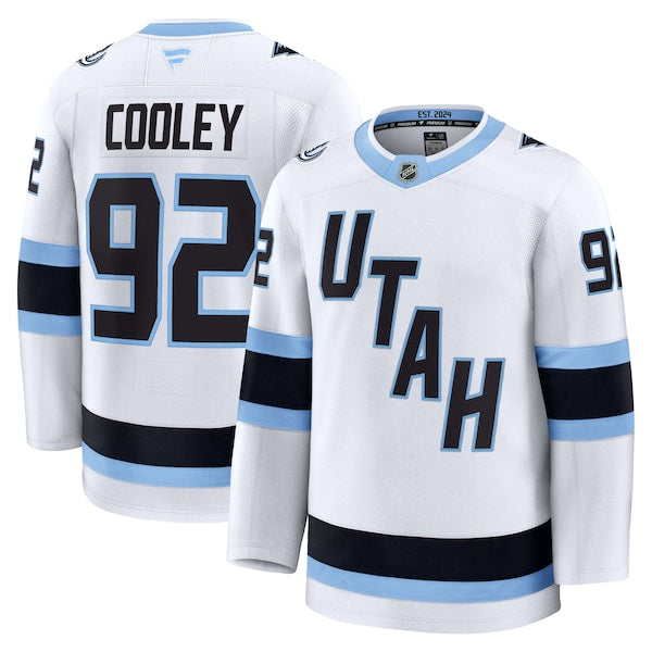 Logan Cooley Utah Mammoth Away Premium Player Jersey - White/Black - Image 2
