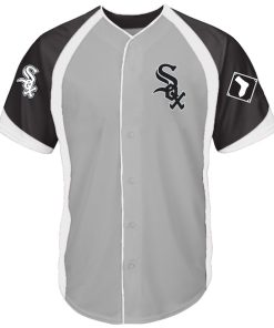 Boston Red Sox Big & Tall Colorblock Full-Snap Jersey -Gray/Navy