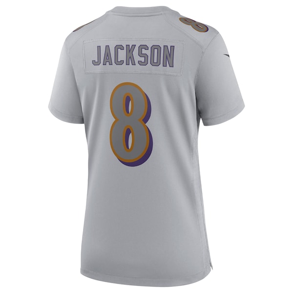Lamar Jackson Baltimore Ravens Nike Women's Atmosphere Fashion Game Jersey - Gray - Image 3