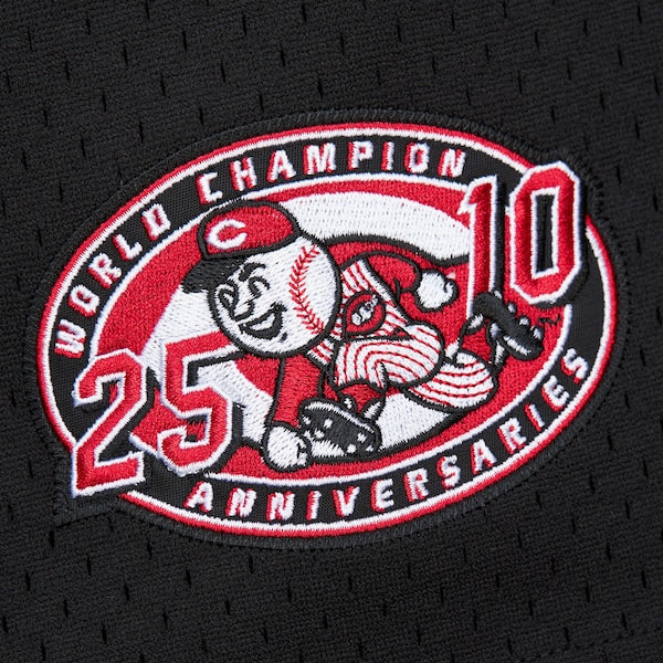 Ken Griffey Jr. Cincinnati Reds Cooperstown Collection Mesh Batting Practice Button-Up Jersey? - Black - Image 4