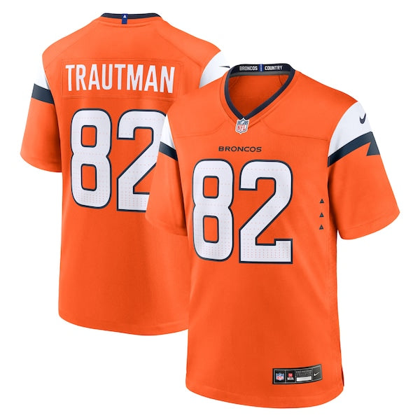 Adam Trautman Denver Broncos Nike Team Game Jersey - Orange - Image 6