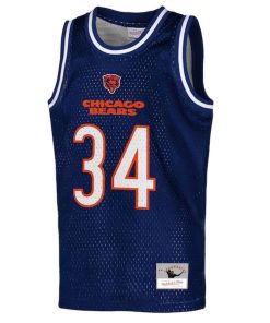 Alternative view of Walter Payton Chicago Bears  Youth Retired Player NFL Basketball Fashion Jersey - Navy