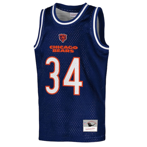 Walter Payton Chicago Bears Youth Retired Player NFL Basketball Fashion Jersey - Navy - Image 2