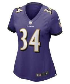 Alternative view of Keaton Mitchell Baltimore Ravens Nike Women's  Game Jersey -  Purple