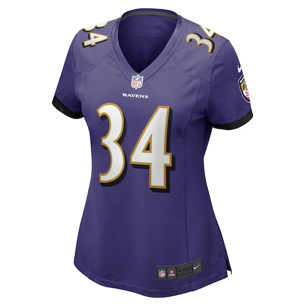 Keaton Mitchell Baltimore Ravens Nike Women's Game Jersey - Purple - Image 2