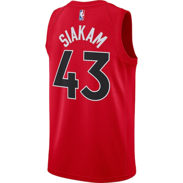 Pascal Siakam Toronto Raptors Nike 2020/21 Icon Swingman Jersey - Red - Image 3