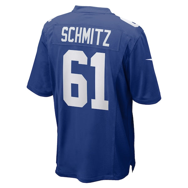 John Michael Schmitz New York Giants Nike Team Game Jersey - Royal - Image 3