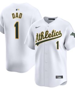 Oakland Athletics Nike #1 Dad Home Limited Jersey - White