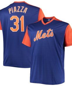 Mike Piazza New York Mets Cooperstown Collection Replica Player Jersey - Royal/Orange