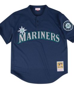 Alternative view of Seattle Mariners Profile Big & Tall Cooperstown Collection Mesh Batting Practice Jersey - Navy