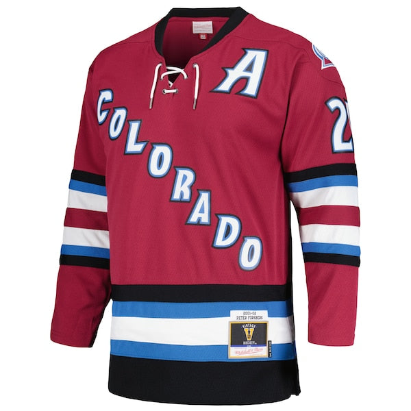 Peter Forsberg Colorado Avalanche 2001/02 Alternate Captain Blue Line Player Jersey - Maroon - Image 2