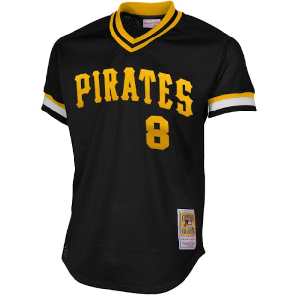 Willie Stargell Pittsburgh Pirates 1982 Authentic Cooperstown Collection Mesh Batting Practice Jersey - Black - Image 3
