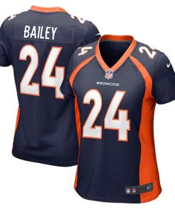 Alternative view of Champ Bailey Denver Broncos Nike Women's Retired Player Jersey - Navy/Orange